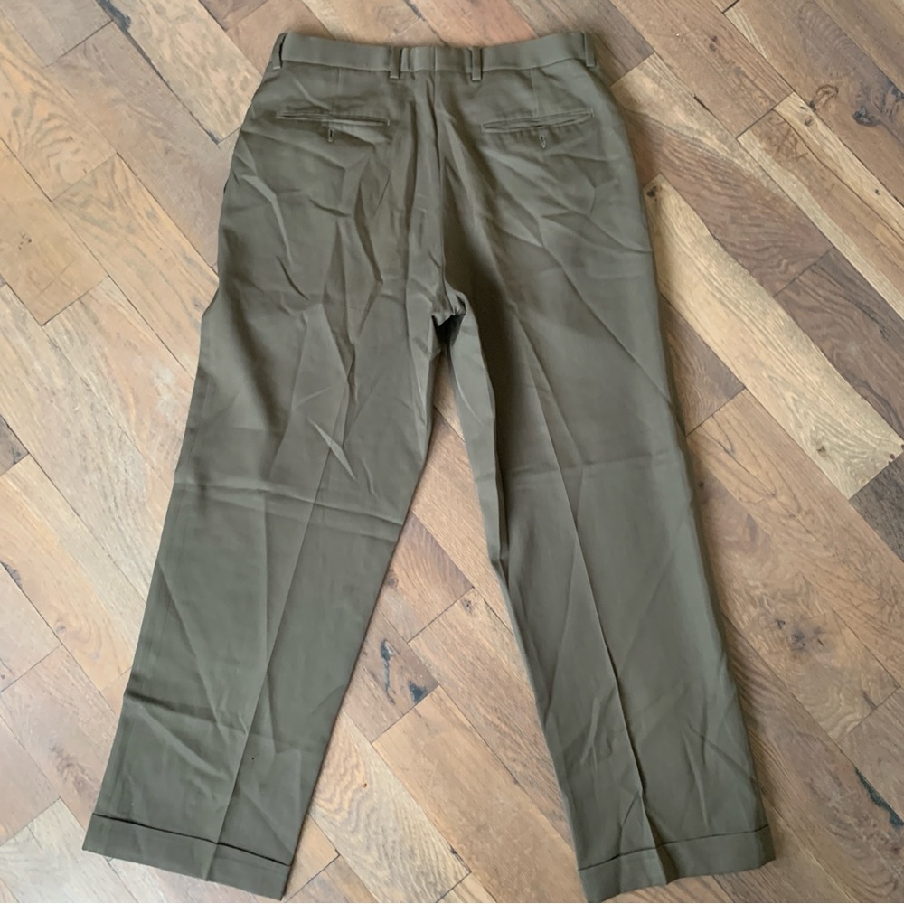 Brooks Brothers Men’s Wool Green Dress Pants Size 33 - Picture 5 of 6